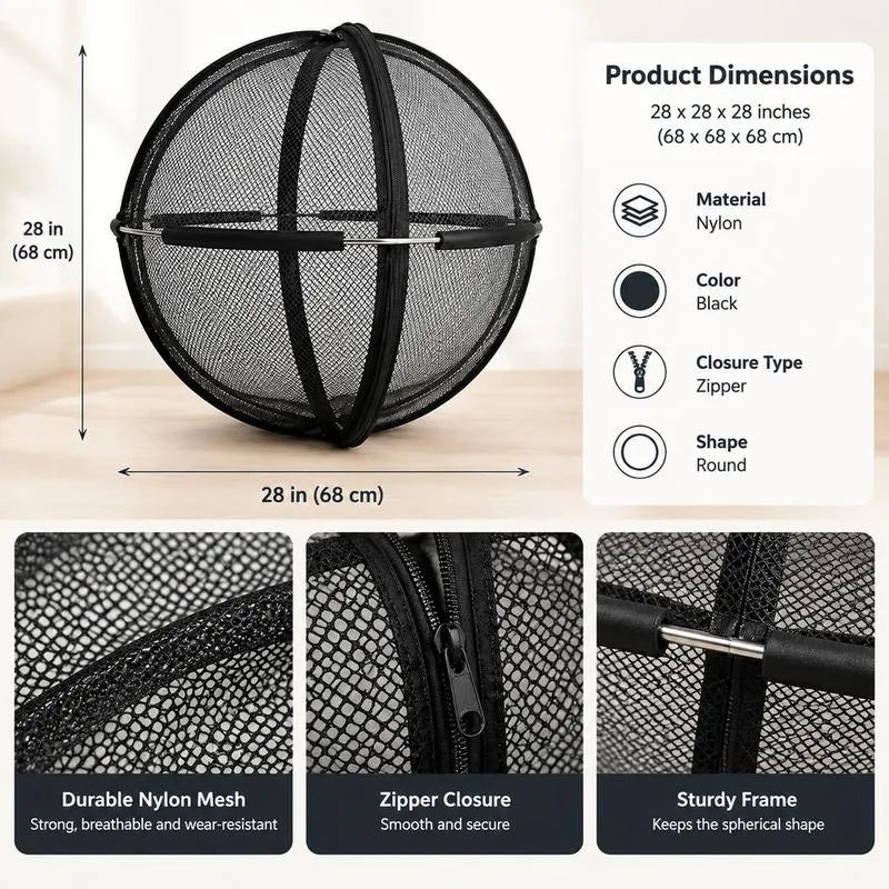 🐾✨ Portable Outdoor Cat Enclosure Mesh Ball Cat Cage– The Ultimate Safe Play & Travel Tent! 🌳🚗