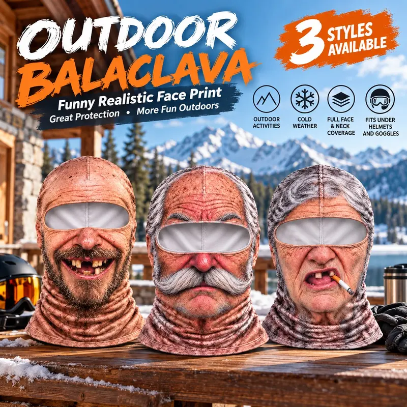 Funny 3D Face Ski Mask