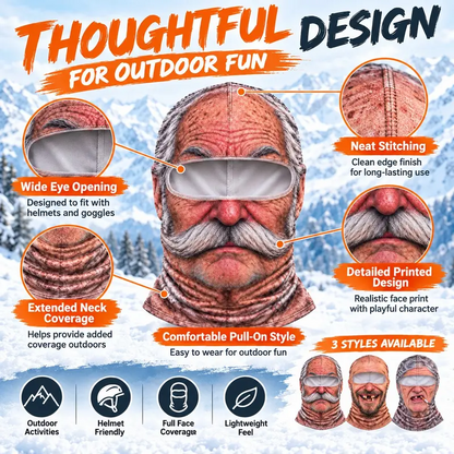 Funny 3D Face Ski Mask