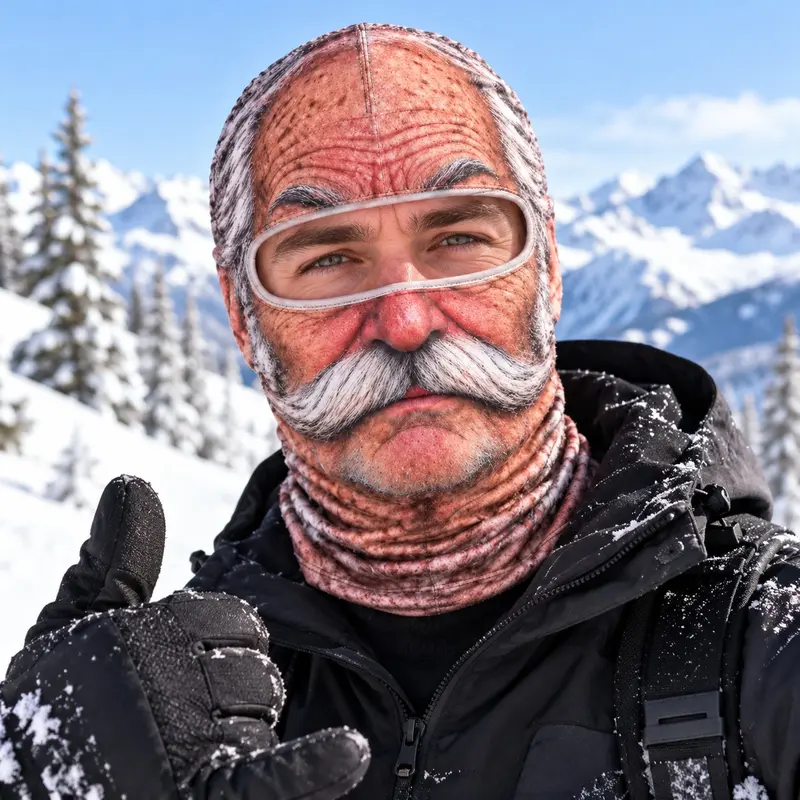 Funny 3D Face Ski Mask