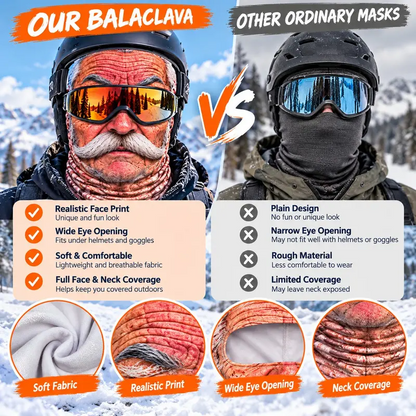Funny 3D Face Ski Mask