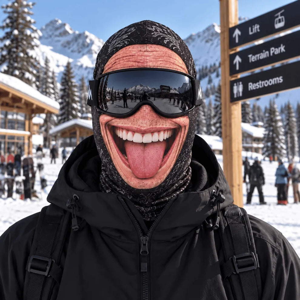 Funny 3D Face Ski Mask