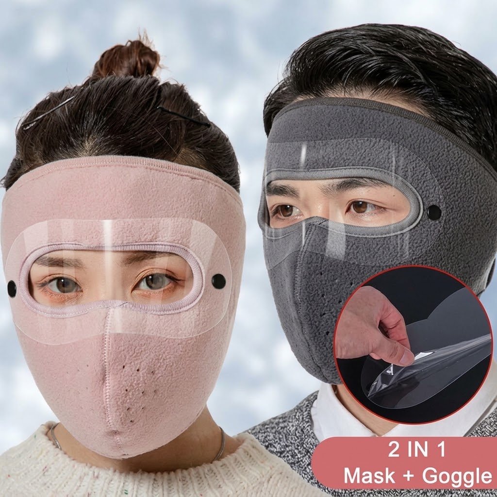 🖤Black Friday Sale:50% OFF🖤Winter Windproof Face Mask with Detachable Goggles